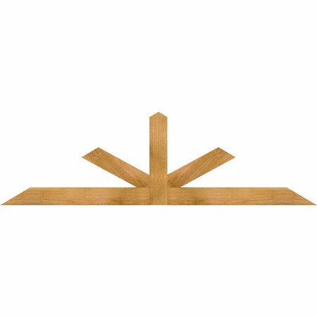 Ekena Millwork Saratoga Rough Sawn Timber Gable Bracket, Western Red Cedar, 72"W x 21"H x 2"D x 4"F, 7/12 Pitch GBW072X21X0204SAR00RWR